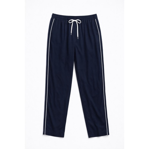 Wildfang Pants - NWT Wildfang Essential Piped Drawstring Pants Navy Blue Large